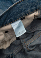 Washed Distressed Denim Shorts