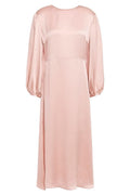 Mansur Gavriel blush hammered-silk midi dress