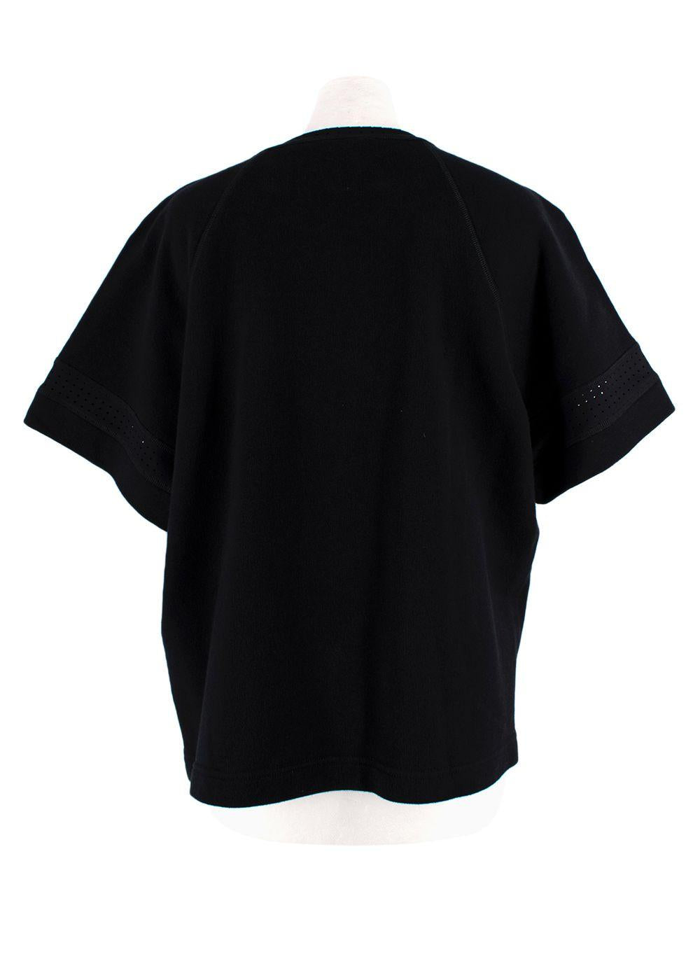 Fendi Black Karlito Perforated T-Shirt