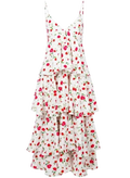 Dodo Bar Or Rose Print Tiered Midi Dress