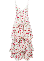Dodo Bar Or Rose Print Tiered Midi Dress