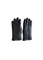 Black Shearling Lined Gloves