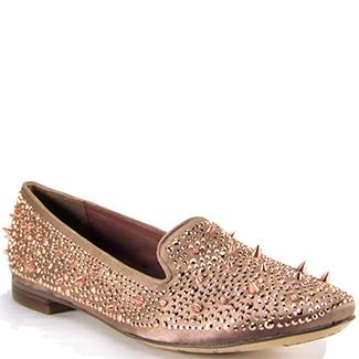 Sam Elderman Spiked Satin Flats