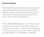 Maje Suede Frange Ankle Boots