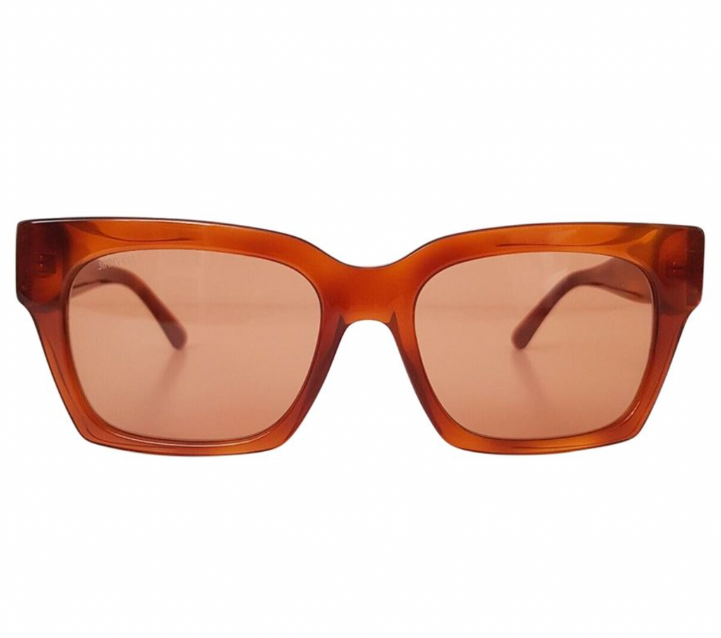 Havana Square Framed Caramel/Red Sunglasses