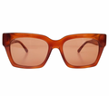 Havana Square Framed Caramel/Red Sunglasses