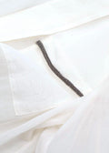 Brunello Cucinelli Ivory Sheer Embellished Gem Blouse