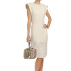 Lanvin Crystal-Embellished Padded Shoulder Dress