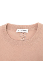 Altuzarra beige cashmere braided trim jumper