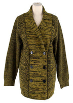 Bottega Veneta Yellow & Black Marl Knit Cardigan