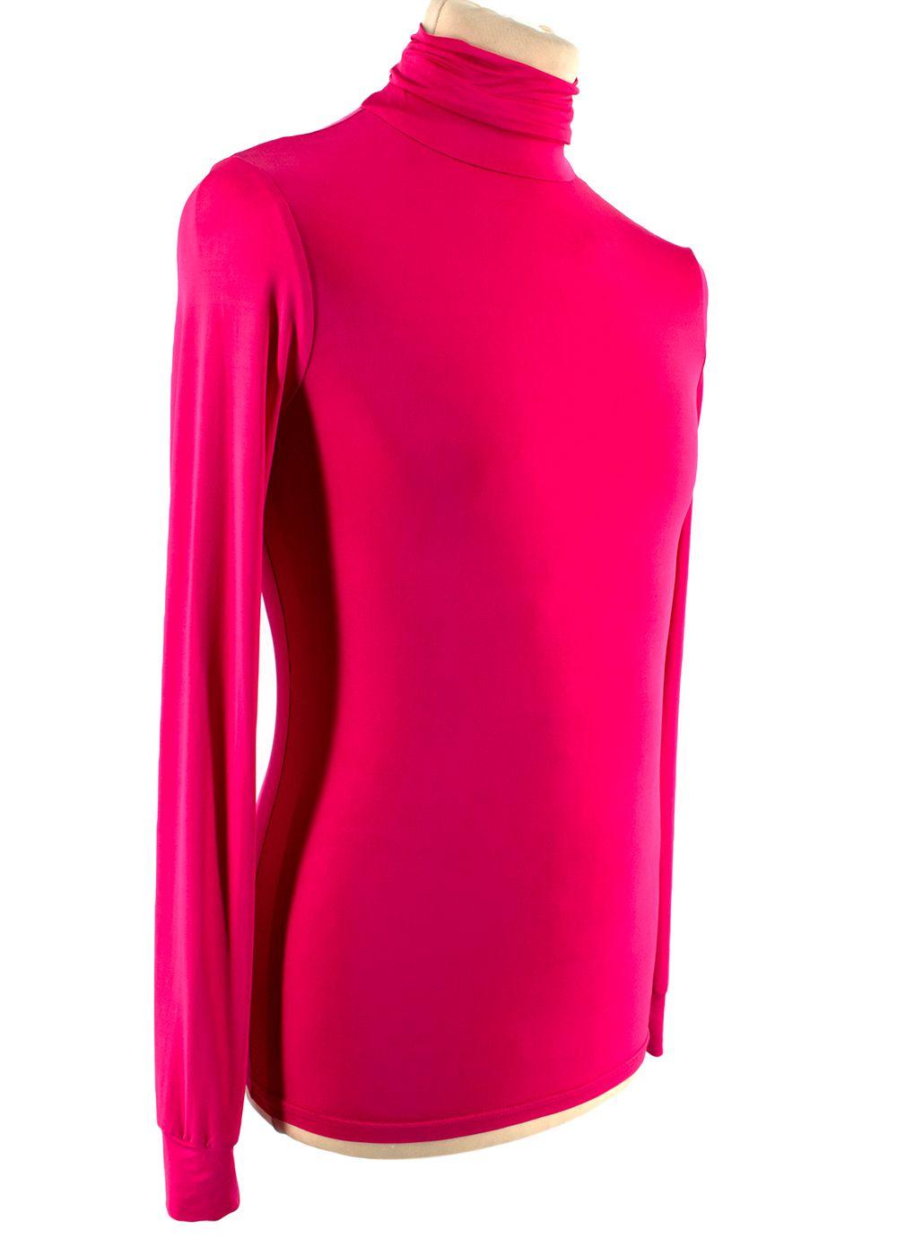 Pink Polo Neck Top