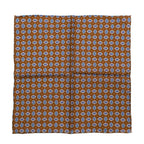 Michele Negri Brown & Blue Wool & Silk Handkerchief