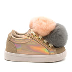 Bimbo Bimba Childrens Sneakers with Pom Poms