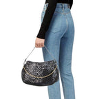 Jil Sander Black Laser Cut Madame Bag