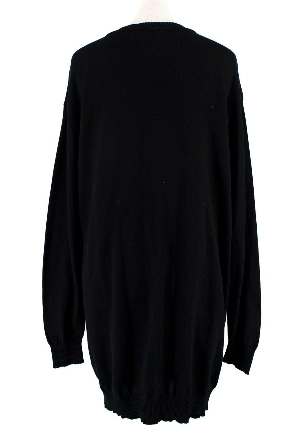 Moschino Couture Black Bear Long Knit Dress