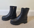 Gianvito Rossi Faux Fur Lined Black Leather Ankle Boots
