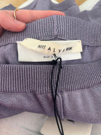 Metallic Lilac Knit Butterfly Shorts