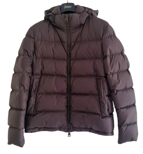 Herno Brown Detatchable Hood Padded Jacket