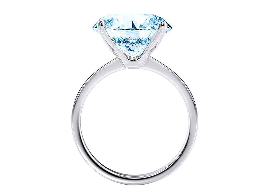 Verde 4.5ct IGI Certified Lab-grown Round Solitaire Cut Blue Diamond Ring