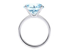 Verde 4.5ct IGI Certified Lab-grown Round Solitaire Cut Blue Diamond Ring