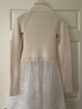Loewe Cream Knit and Organza Midi Dress