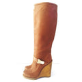 Mulberry Tillie Brown Leather Knee High Boots