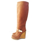 Mulberry Tillie Brown Leather Knee High Boots