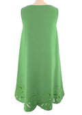 Oscar de La Renta Green Banana Leaf Cut-out Swing Dress
