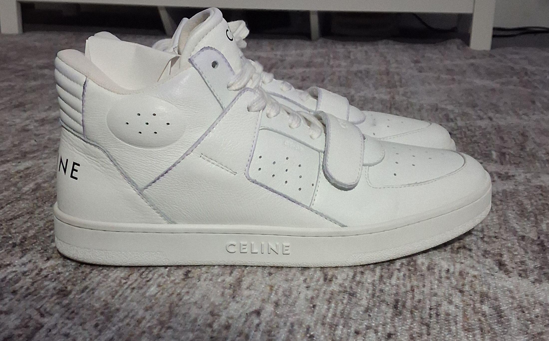 Celine  White CT-02 Mid Sneaker