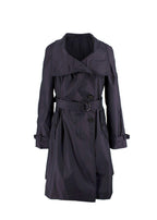 Armani Collezioni Dark Purple Water Resistant Trench Coat