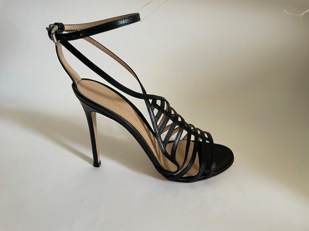 Black Leather Vega Sandals