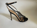 Black Leather Vega Sandals