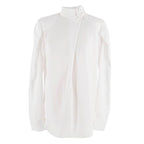 Materiel Tibilisi Buckle Neck Silk-satin blouse