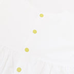 2 Angels girl's white dress with embroidered flowers