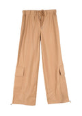 Frankie Shop Elvinne Faux Leather Cargo Pants in Latte