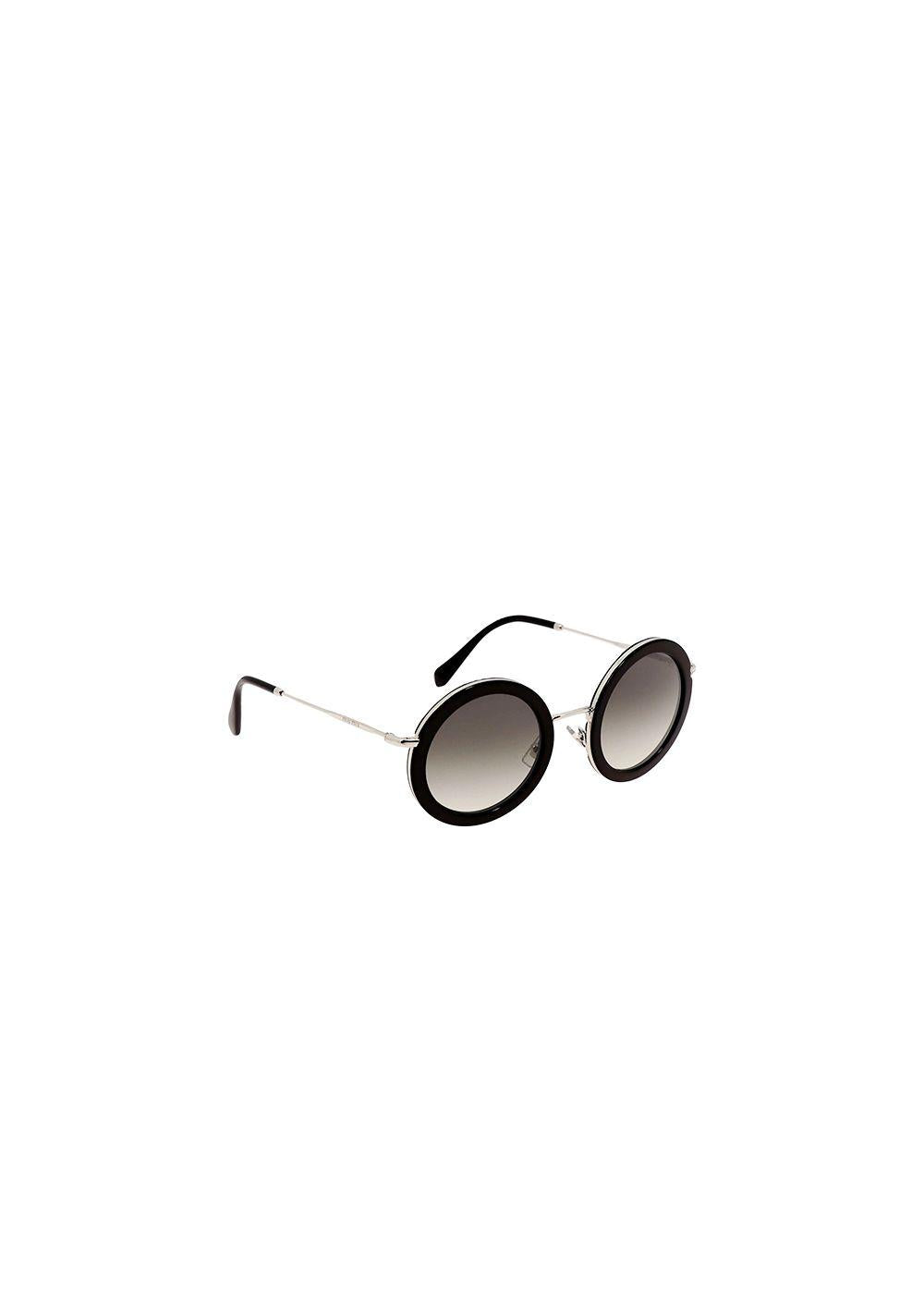 Black Round 59U Sunglasses