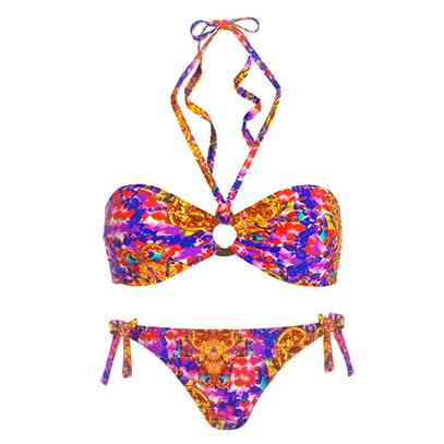 Couture Bali Print Bandeau Bikini