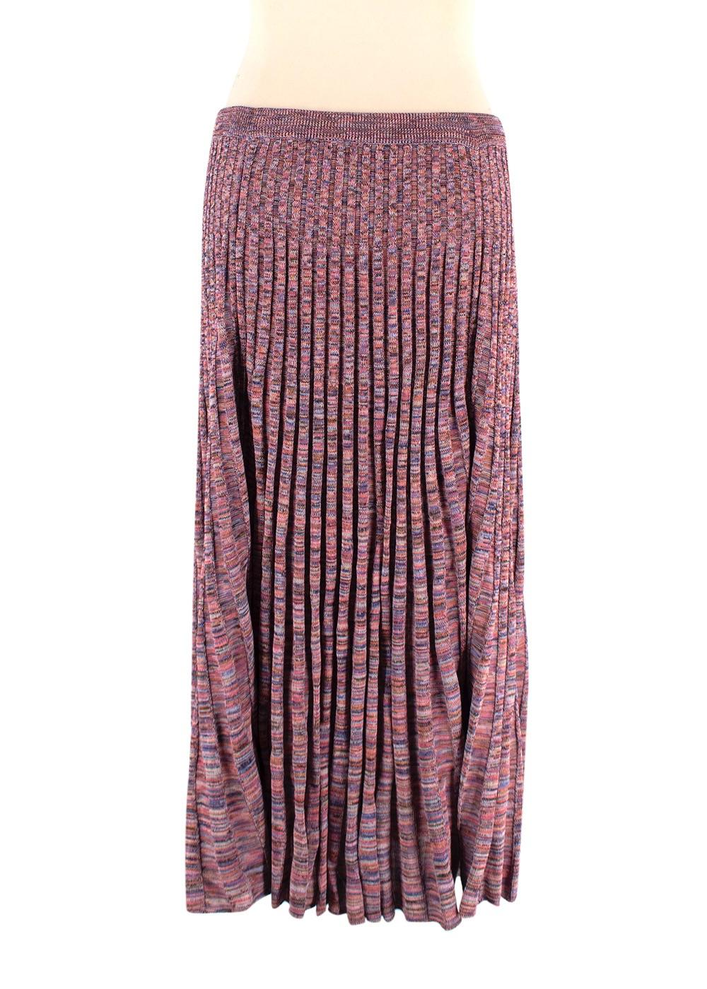 Zimmermann Multicoloured Rib Knit Midi Skirt