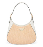 Prada Natural Raffia Cleo Shoulder Bag