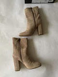 Iris and Ink light beige suede ankle boots