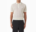 Prada Cream Mesh Knit Polo Shirt