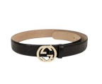 Gucci Black Leather Belt