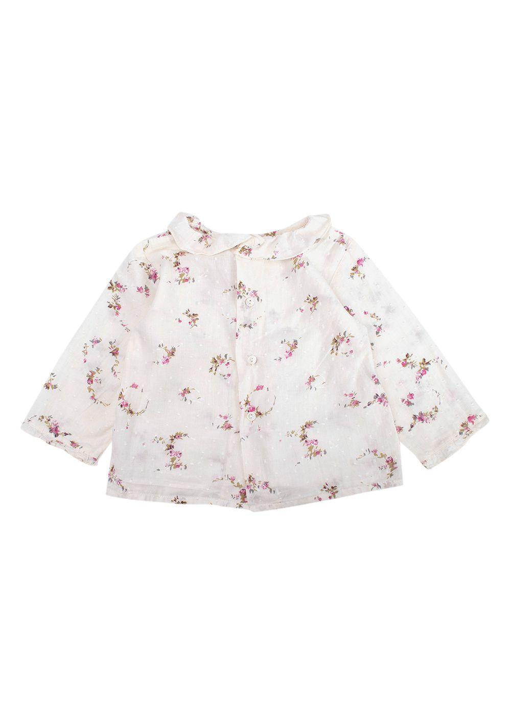 Bonpoint Kids 12m White Floral Blouse
