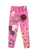 Oscar de la Renta Pink Floral-Print Faille Straight-Leg Trousers
