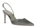 Rene Caovilla Silver Crystal Embellished Pumps