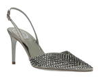 Rene Caovilla Silver Crystal Embellished Pumps