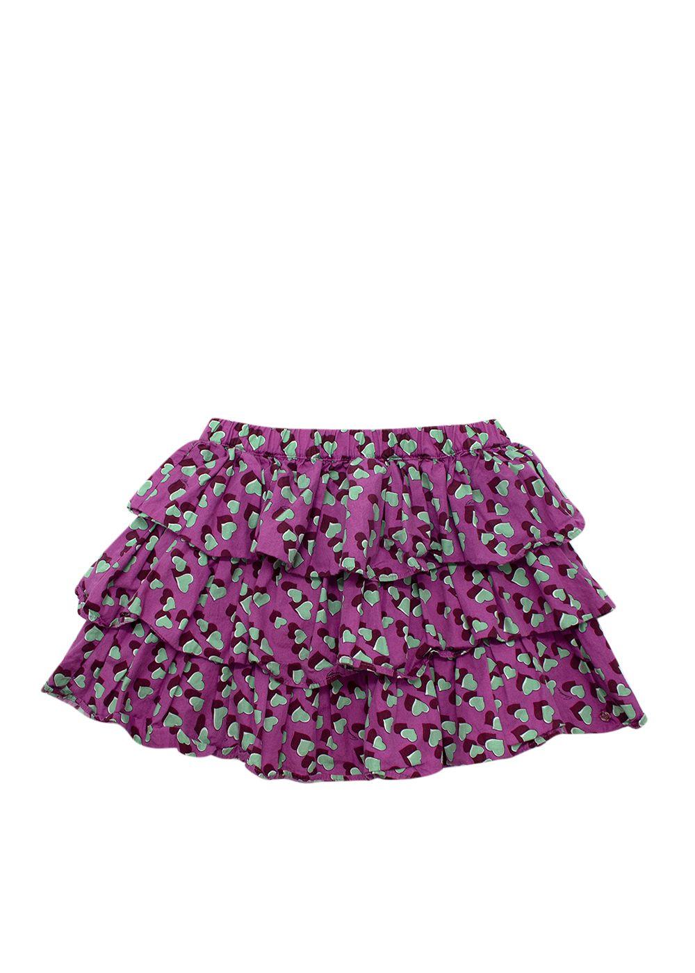 Gucci Kids Purple Ruffle Tiered Mini Skirt