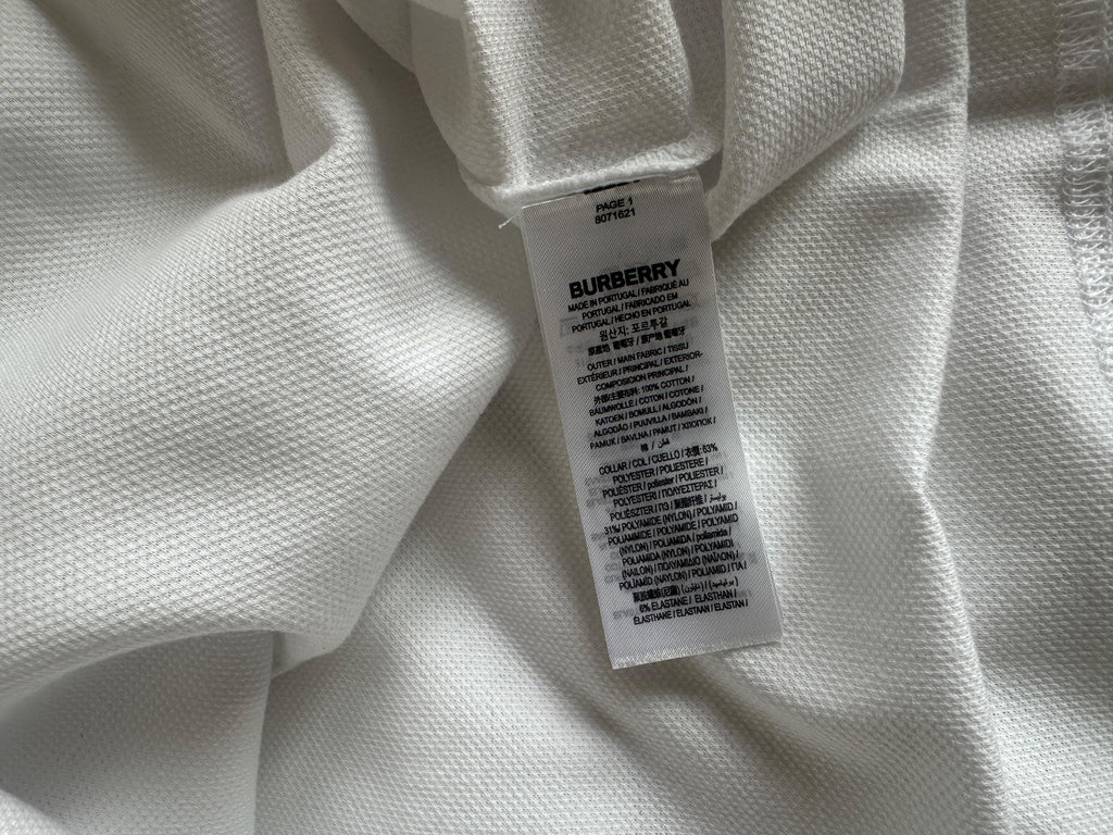 Burberry White Polo Shirt