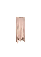 Lilac silk crepe waterfall skirt