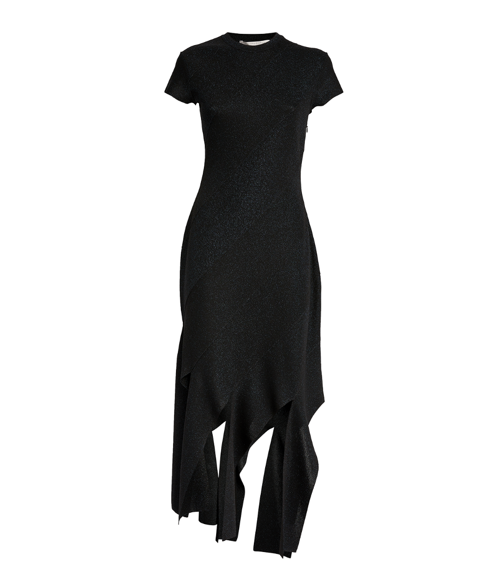 Stella McCartney Lurex Rib Knit Midi Dress